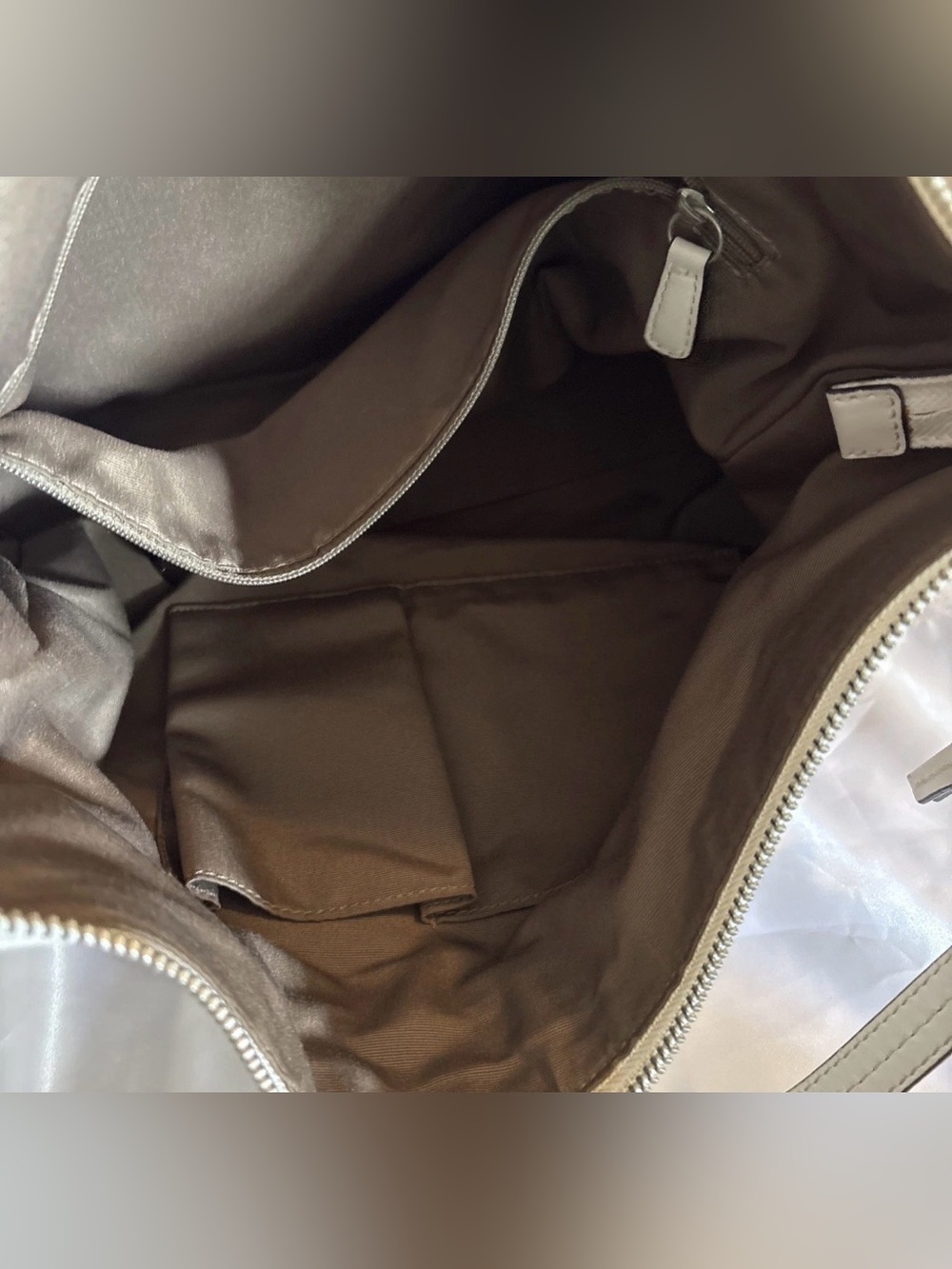 Coach Penelope Hippie Hobo Handbag Shoulder Bag F13744 Purse Khaki Putty C Logo - Picture 8 of 16
